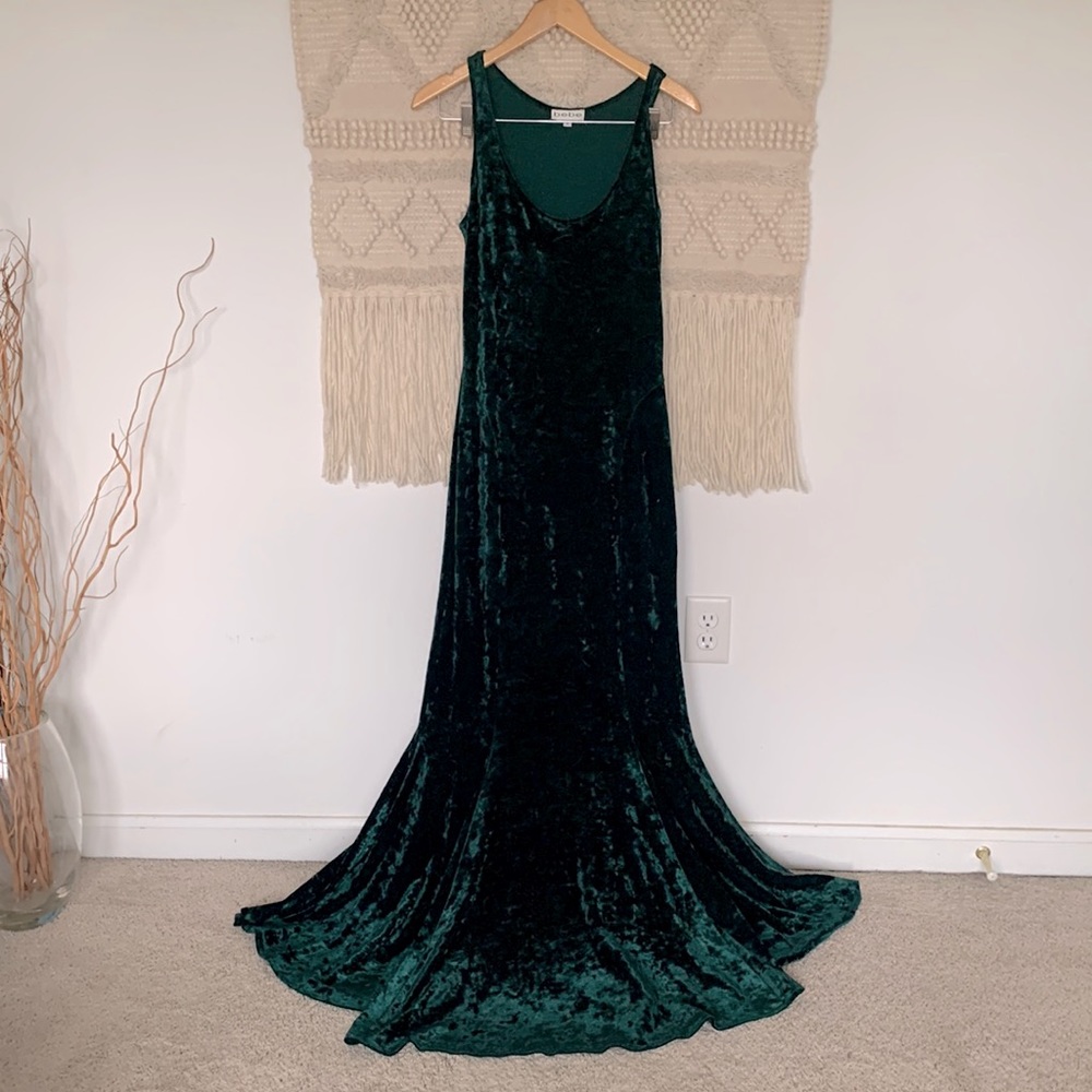 Bebe long velvet gown